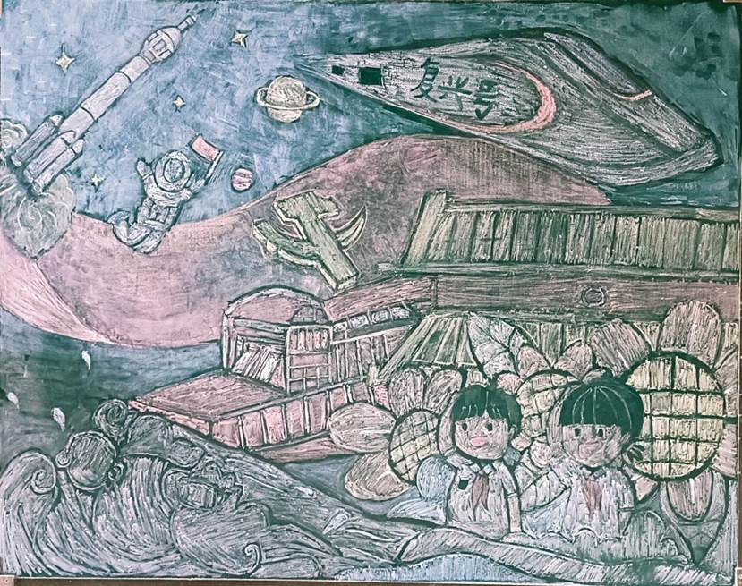 图为“肖璐,王婷,杨晓冉等在画画”,单煜瑶摄 图为“肖璐,王婷,杨晓冉等在画画”,单煜瑶摄